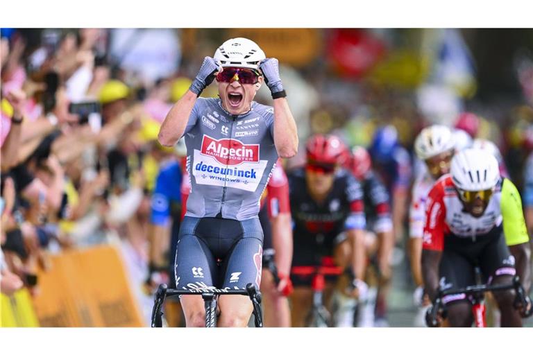 Jasper Philipsen hatte Grund zum Jubeln.
