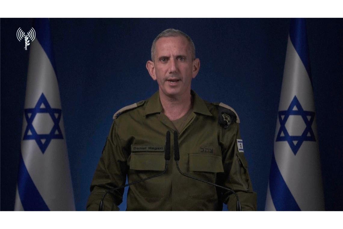 Libanesische Armee meldet Verstöße Israels gegen Waffenruhe Jede Verletzung der Waffenruhe werde "mit Feuer beantwortet", sagt Israels Armeesprecher Hagari. (Archivbild)