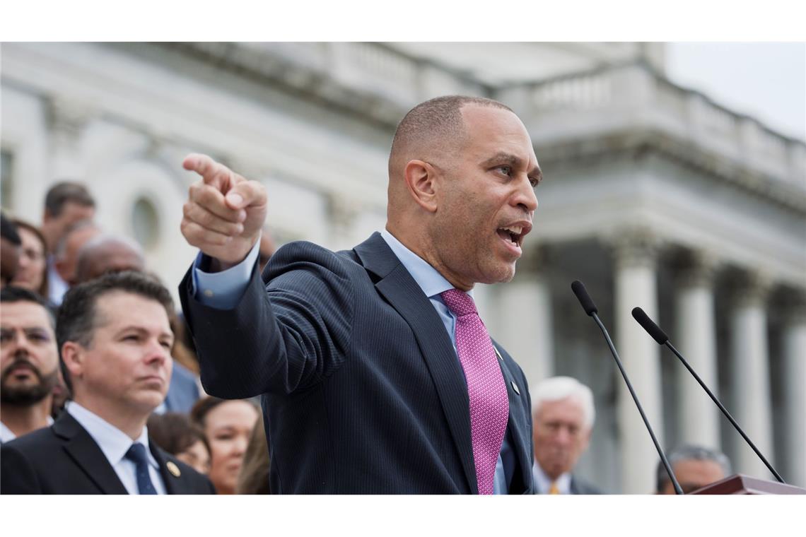Demokrat beendet Marathonrede im US-Kongress Jeffries' Wahlkreis ist im New Yorker Stadtteil Brooklyn.