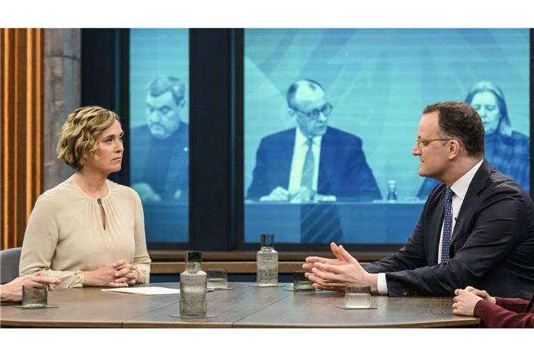 Jens Spahn war am Sonntagabend zu Gast bei Caren Miosga.