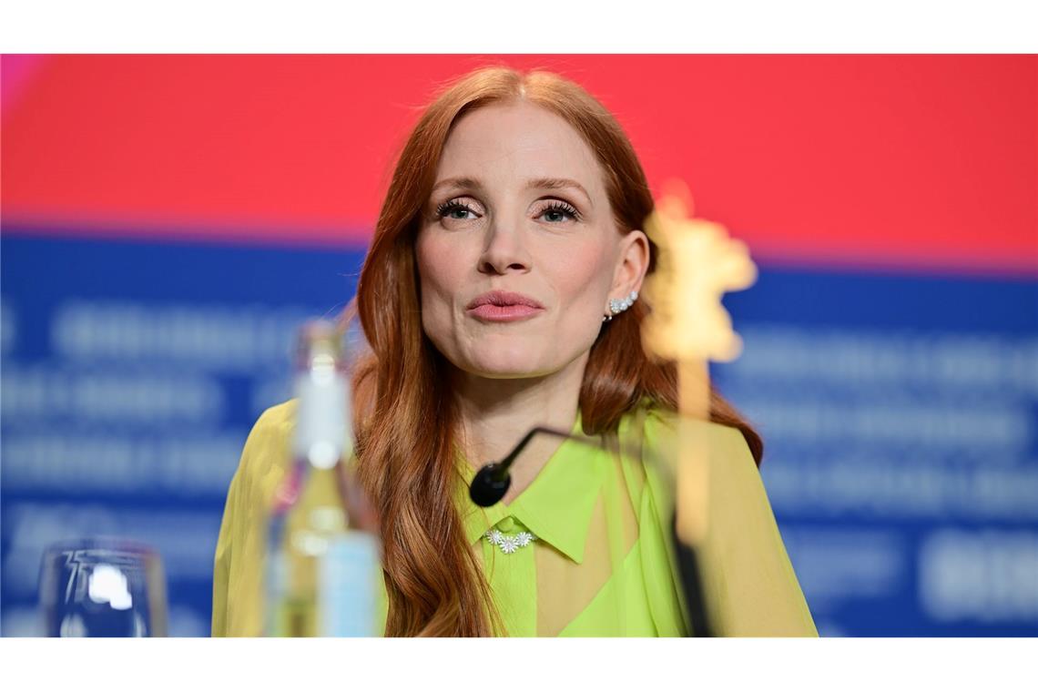 US-Star Jessica Chastain: "Werde mein Land nicht aufgeben" Jessica Chastain während der Pressekonferenz zum Wettbewerbsfilm "Dreams".