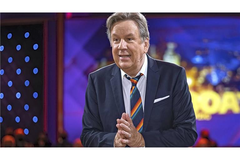 Jörg Kachelmann im Jahr 2022 bei der Aufzeichnung der MDR-Sendung „Riverboat“.