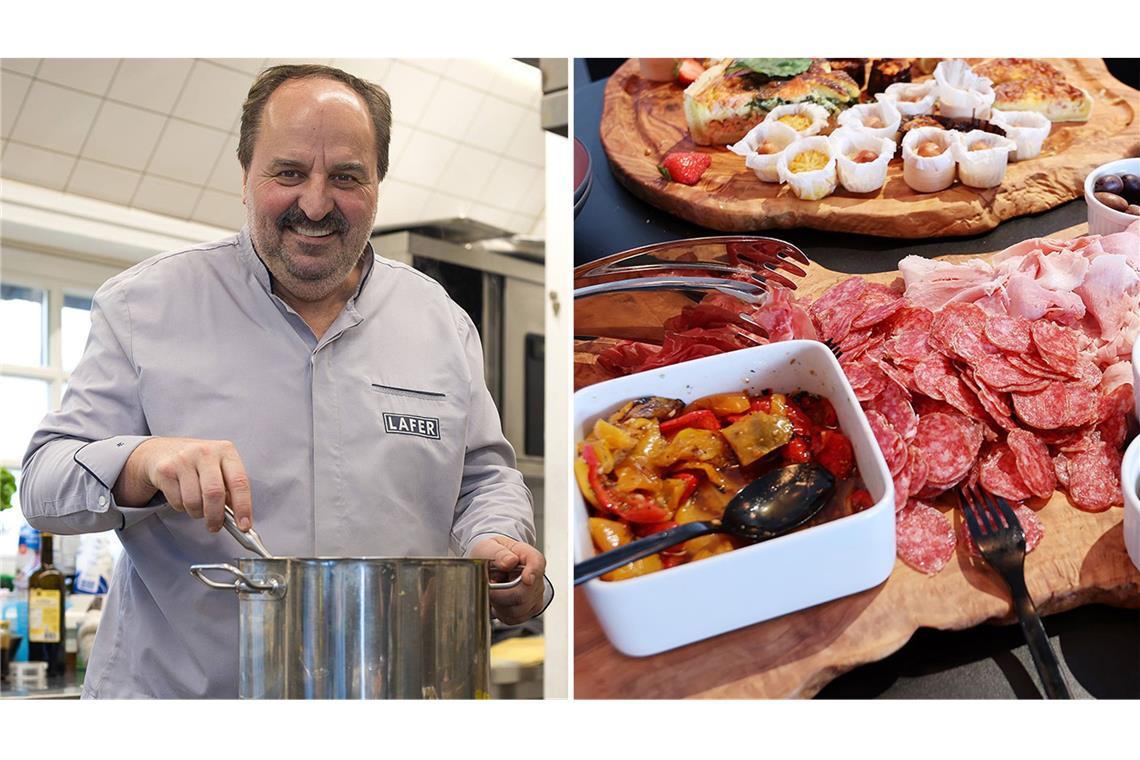 Von Udon bis Schnitzel – Johann Lafer bekocht die VIP-Gäste in Stuttgart Johann Lafer bekocht die VIP-Gäste bei den Boss Open in Stuttgart.