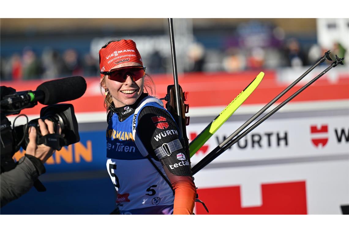 Abgelenkte Preuß ohne WM-Medaille: "Kein Beinbruch" Johanna Puff traf bei ihrem WM-Debüt alle 20 Scheiben.