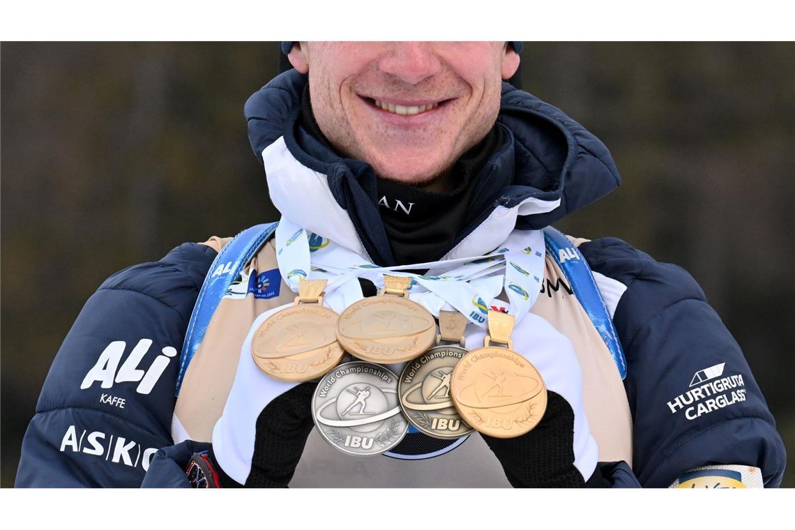 Johannes Thingnes Bö ist eine Biathlon-Legende. (Archivbild)