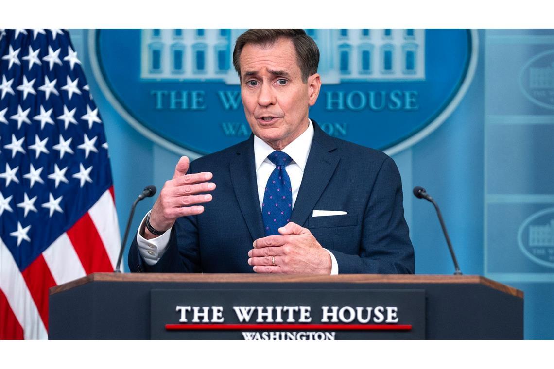 Weißes Haus: Keine Auffälligkeiten bei Drohnensichtungen John Kirby, Kommunikationsdirektor des Nationalen Sicherheitsrates, warnt vor Spekulationen.