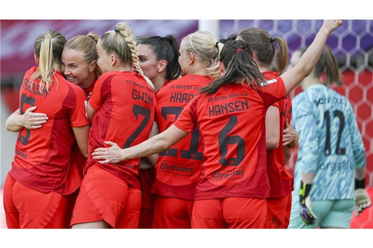 Jubel bei den Bayern-Frauen