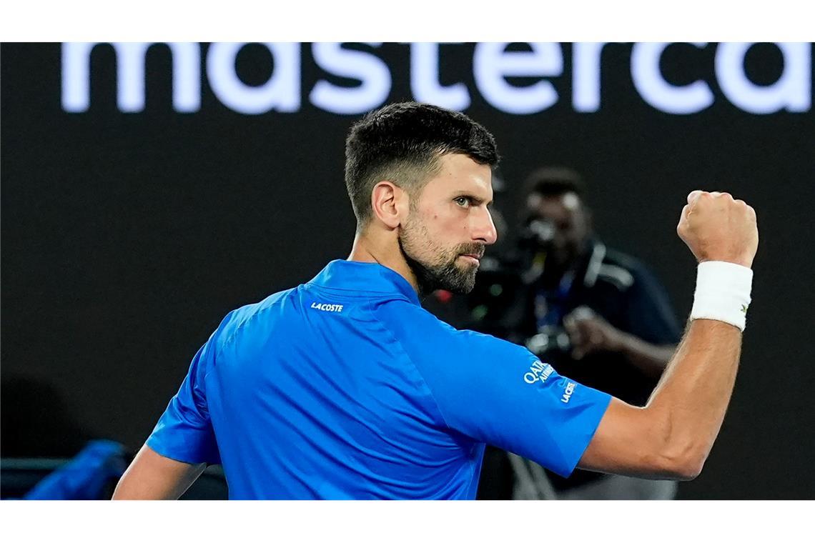 Zverev erreicht Halbfinal-Showdown gegen Djokovic Jubelt über den Sieg im Generationen-Duell mit Carlos Alcaraz: Novak Djokovic