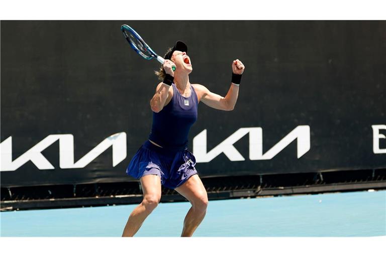 Jubelte über ihren hart erkämpften Erstrundensieg: Laura Siegemund