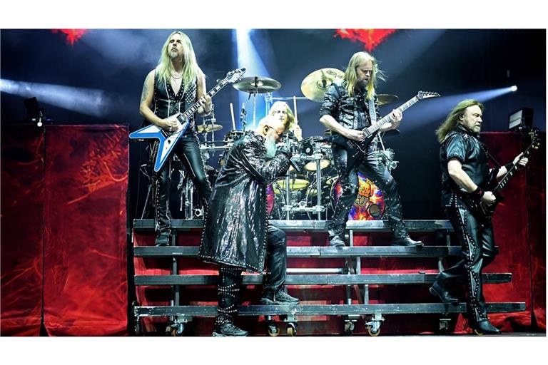 Judas Priest  in  London im vergangenen März:   Richie Faulkner, Rob Halford, Scott Travis, Andy Sneap and Ian Hill (v.l.).