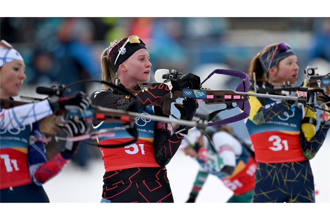 Julia Tannheimer (M) machte ein ganz starkes Rennen.