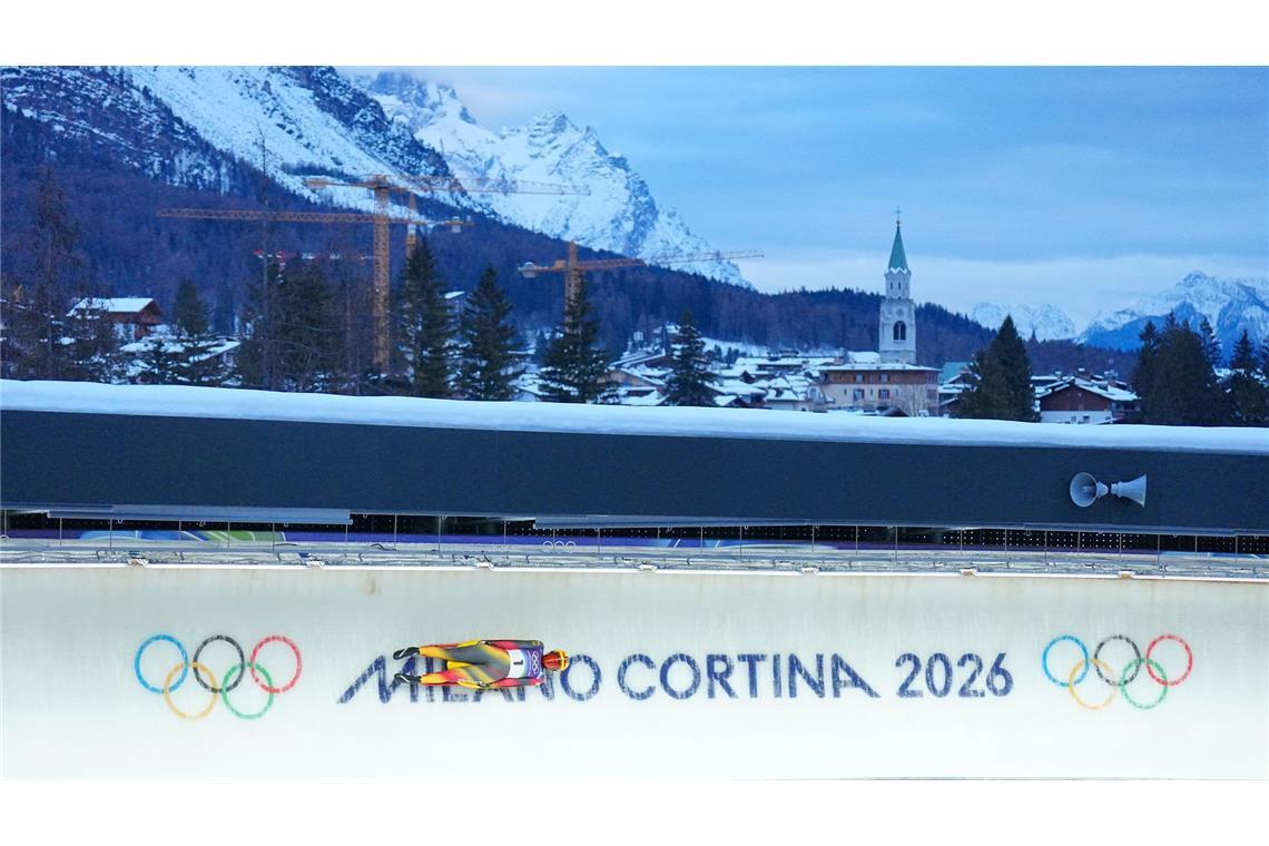 Julia Taubitz startete gut ins Olympia-Rennen. Nach Lauf eins ist sie auf Rang zwei.