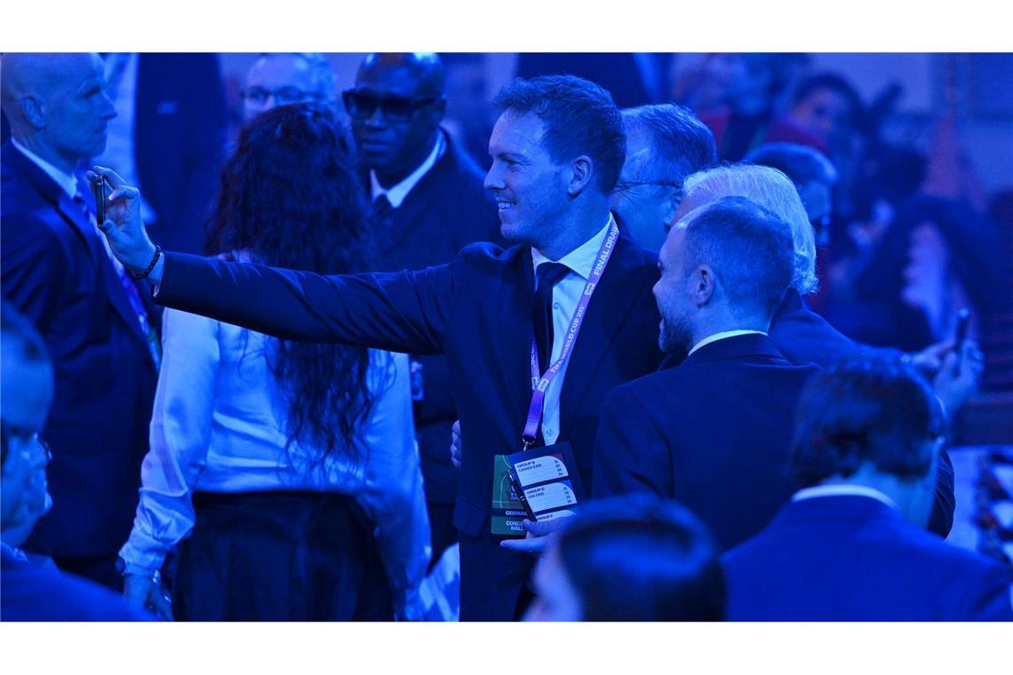 Julian Nagelsmann präsentierte sich mit guter Laune.