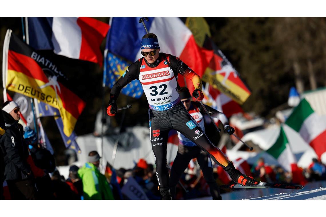 Nichts zu holen: Deutsche Biathleten treffen einfach nicht Justus Strelow konnte diesmal seine Schießstärke nicht ausspielen.