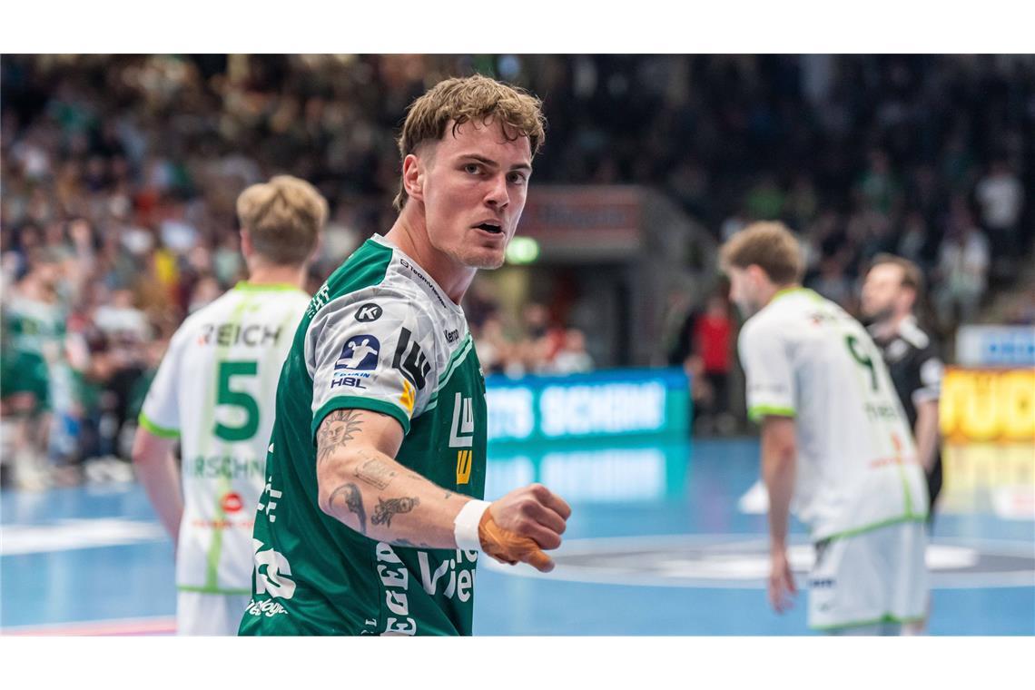 Kampf- und willensstark: Göppingens dänischer Rückraumspieler Victor Klöve.