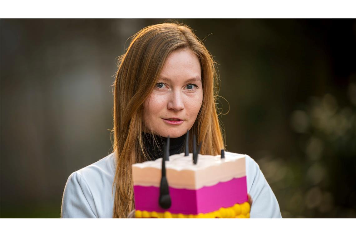 Kandidatin Amelie Reigl ist Biologin und züchtet menschliche Haut.
