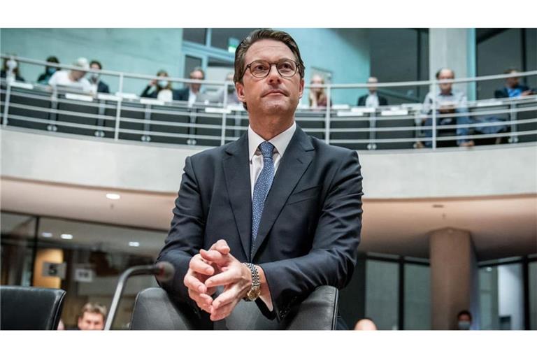 Kann sich nicht erinnern: Ex-Verkehrsminister Andreas Scheuer (CSU) vor dem Untersuchungsausschuss im Oktober 2020.