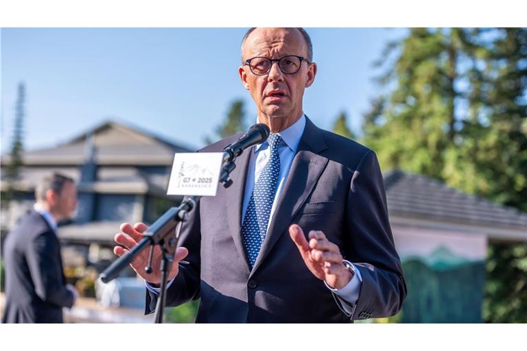 Kanzler Friedrich Merz hofft auf einen Deal für die deutsche Autoindustrie.