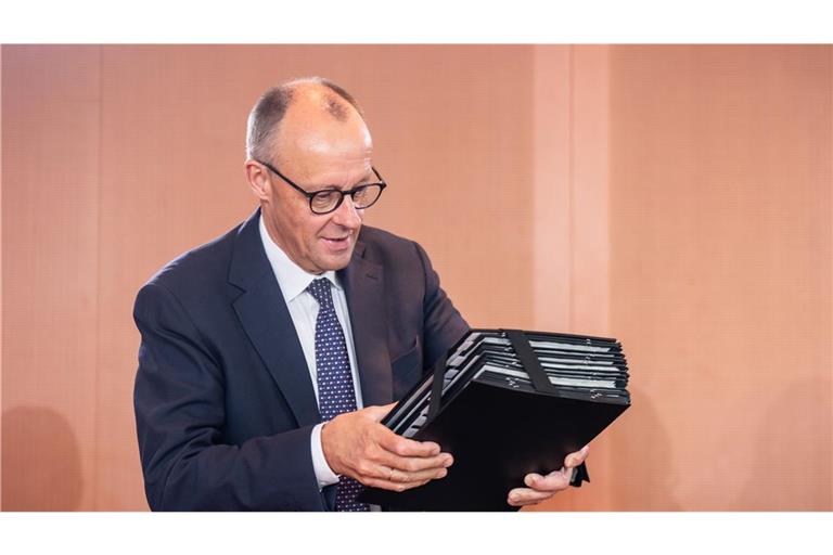 Kanzler Friedrich Merz wünscht sich deutliche Einsparungen beim Bürgergeld.