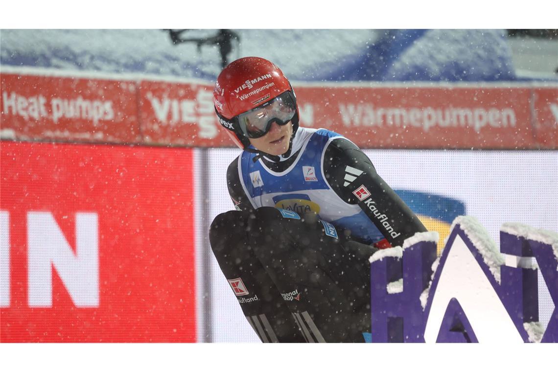 Karl Geiger schaffte es mit dem Team nicht auf das Podest.