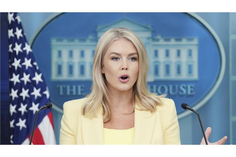 Karoline Leavitt, Sprecherin des Weißen Hauses, ließ Details zu möglichen Gesprächen der US-Regierung mit dem Iran offen.
