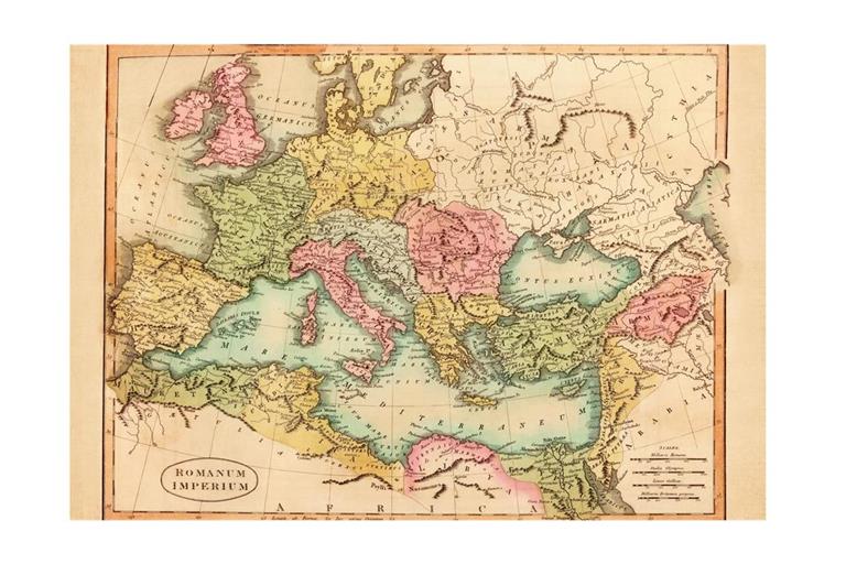 Karte des Imperium Romanum um 1800.