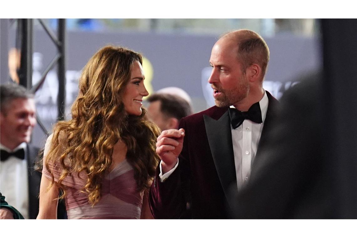 Kate und William zeigten sich ebenso bei der Verleihung.