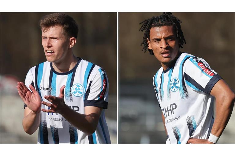 Kehren gegen den FSV Frankfurt noch nicht in den Kader zurück: Vincent Schwab und Melkamu Frauendorf (re.).