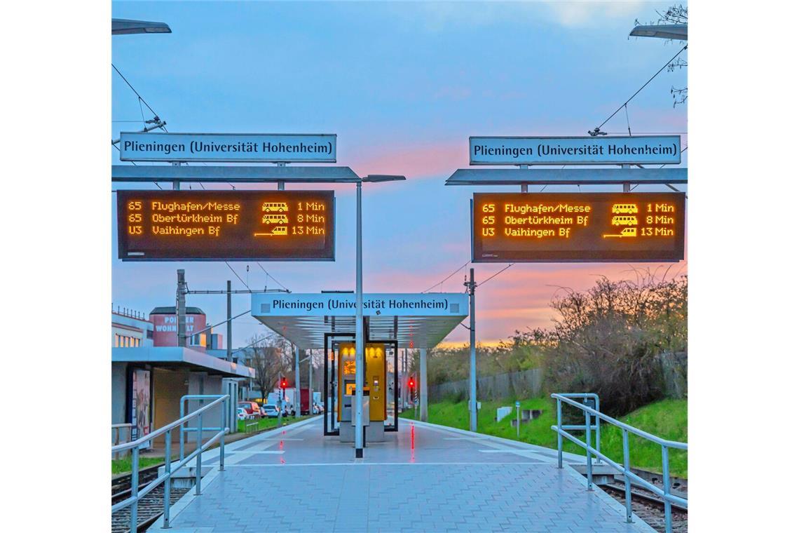 Uni Hohenheim macht Druck bei Stadtbahn Keine Abfahrt Richtung Stuttgarter Innenstadt: die Endhaltestelle der Stadtbahn in Plieningen.