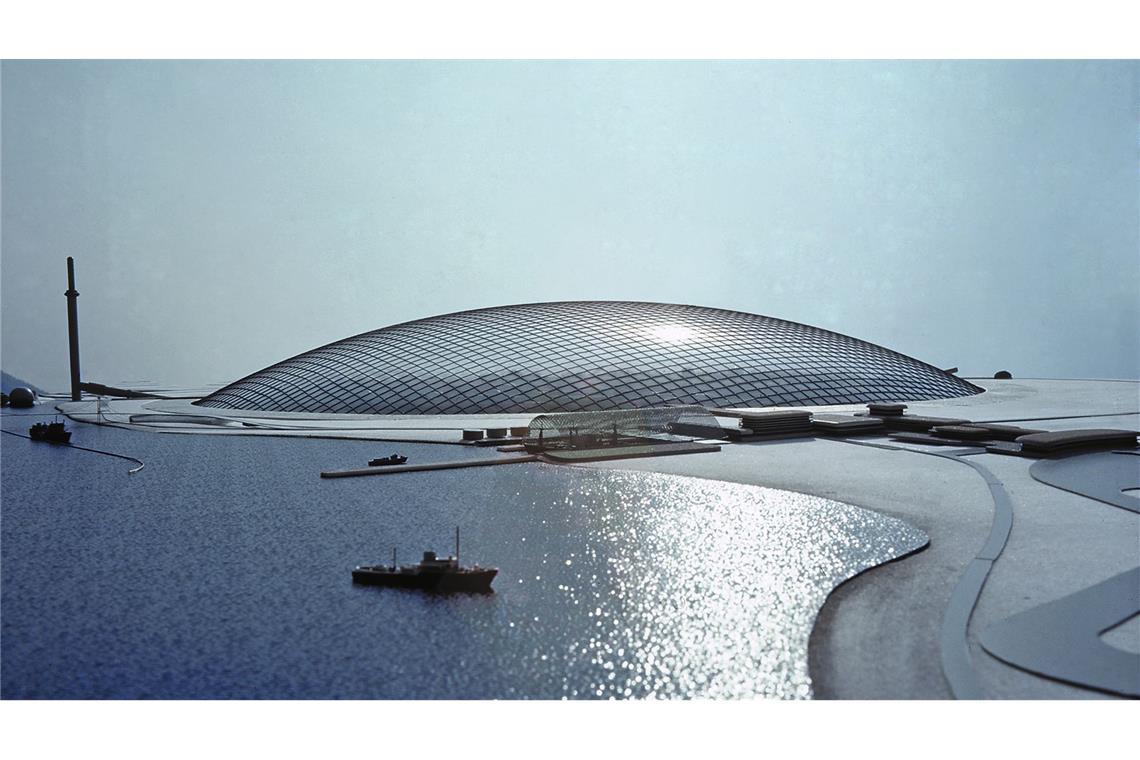 Kenzo Tange mit Frei Otto, Projektstudie „Stadt in der Arktis“ (1971), Modellfoto