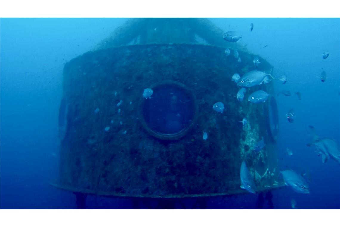 120 Tage unter Wasser - Deutscher schafft Weltrekord Koch drehte auch Videos von Fischen aus seiner Kapsel.