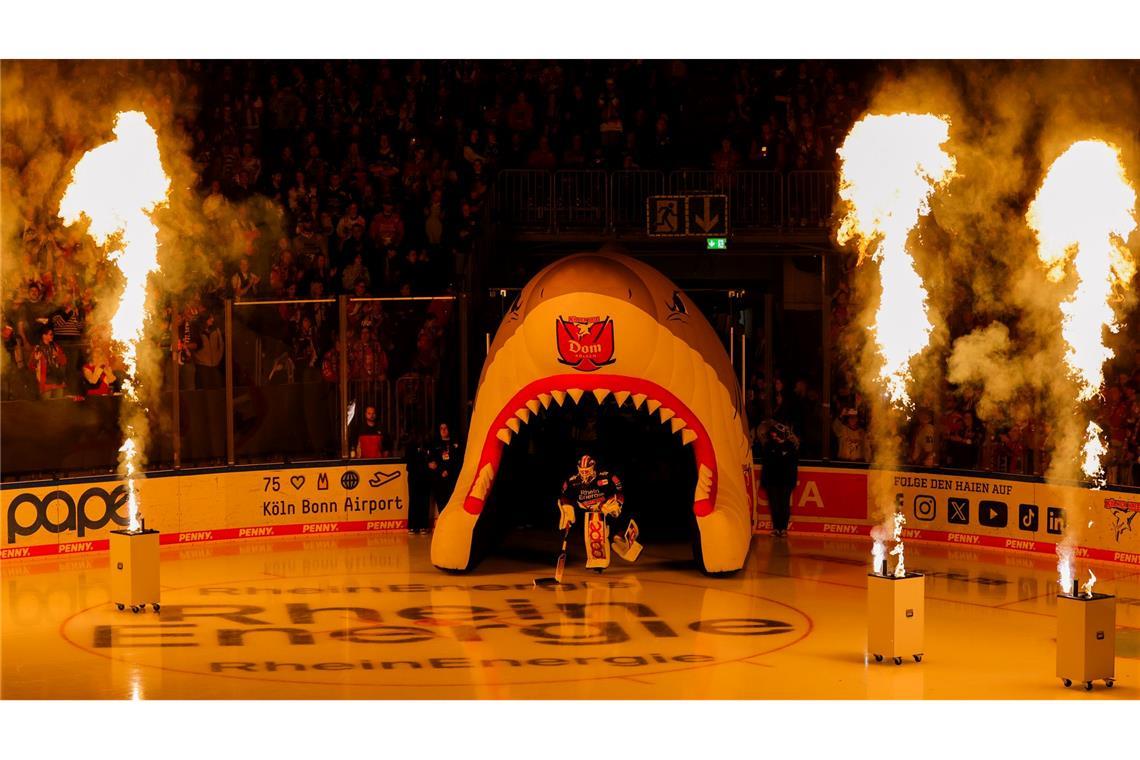 Bilder des Tages Kölns Torwart Felix Brückmann fährt auf das Eis der Lanxess Arena-