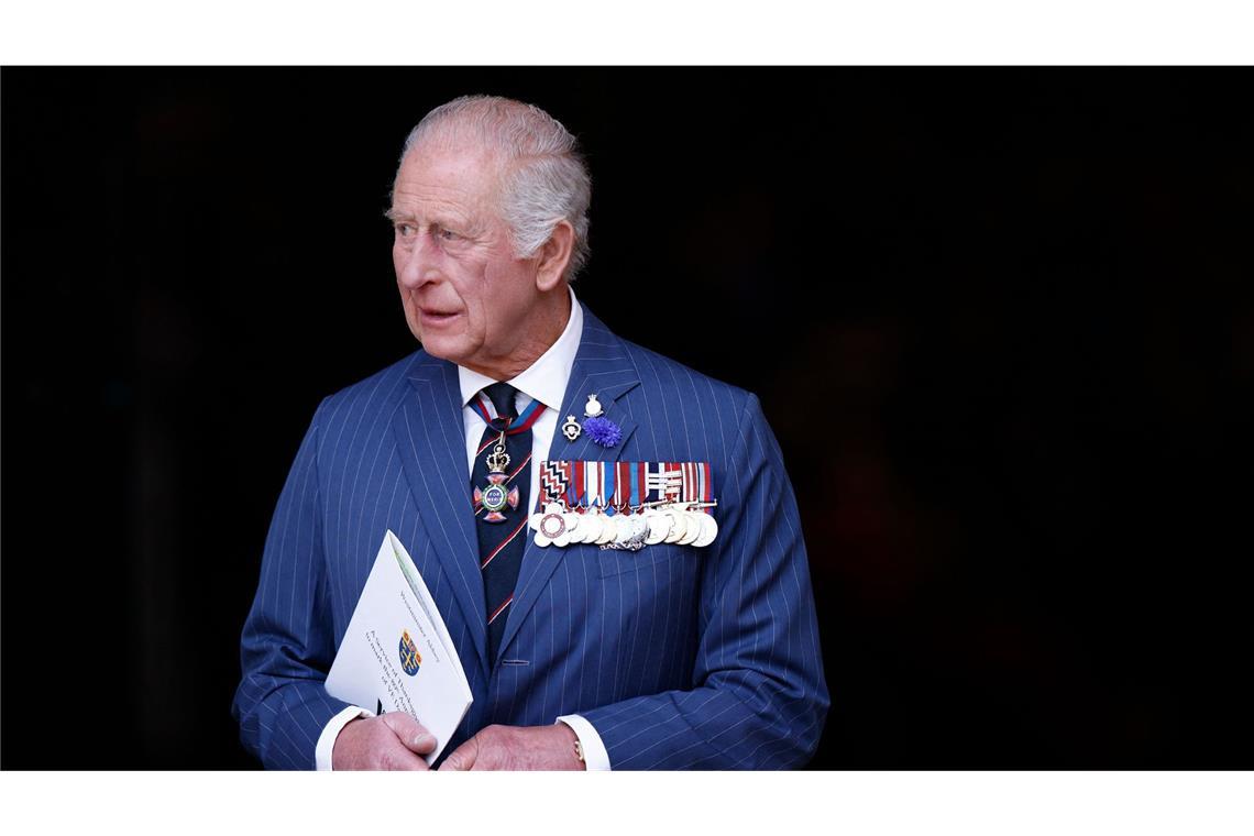 König Charles gedenkt Weltkriegsende König Charles bei der Gedenkveranstaltung