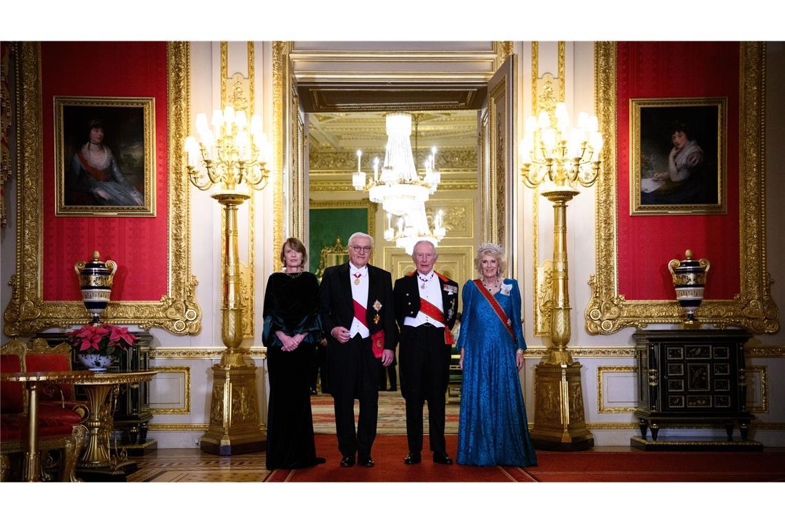 König Charles III. und Königin Camilla hatten zu Ehren von Frank-Walter Steinmeier und Elke Büdenbender 152 Gäste auf Schloss Windsor geladen.