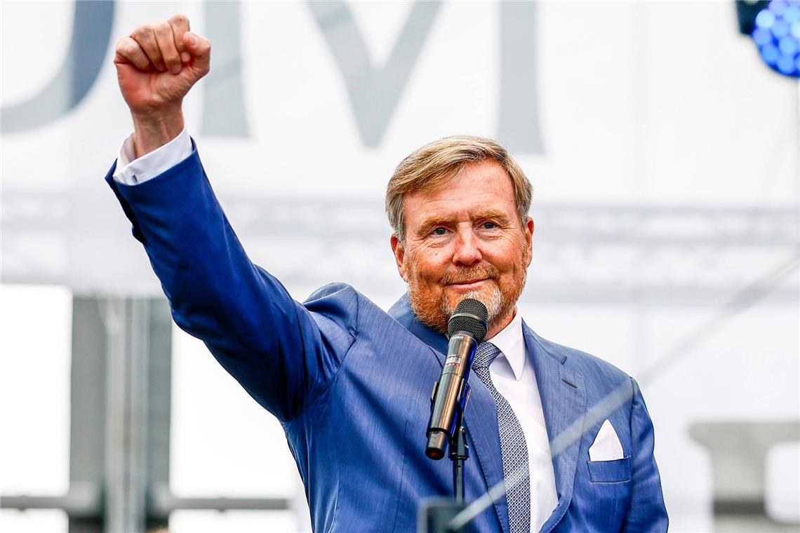 König Willem-Alexander hielt auch eine Rede in Dokkum.