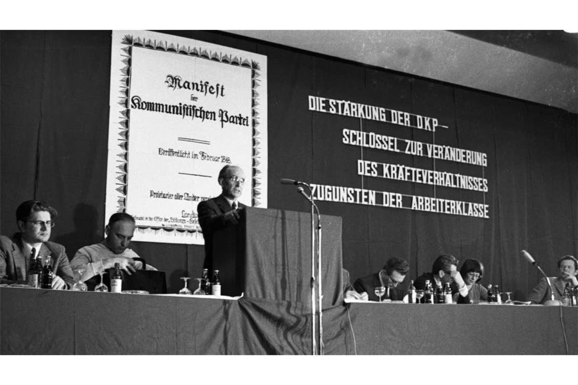 Konferenz der DKP 1973 zum Manifest von Karl Marx in Köln.