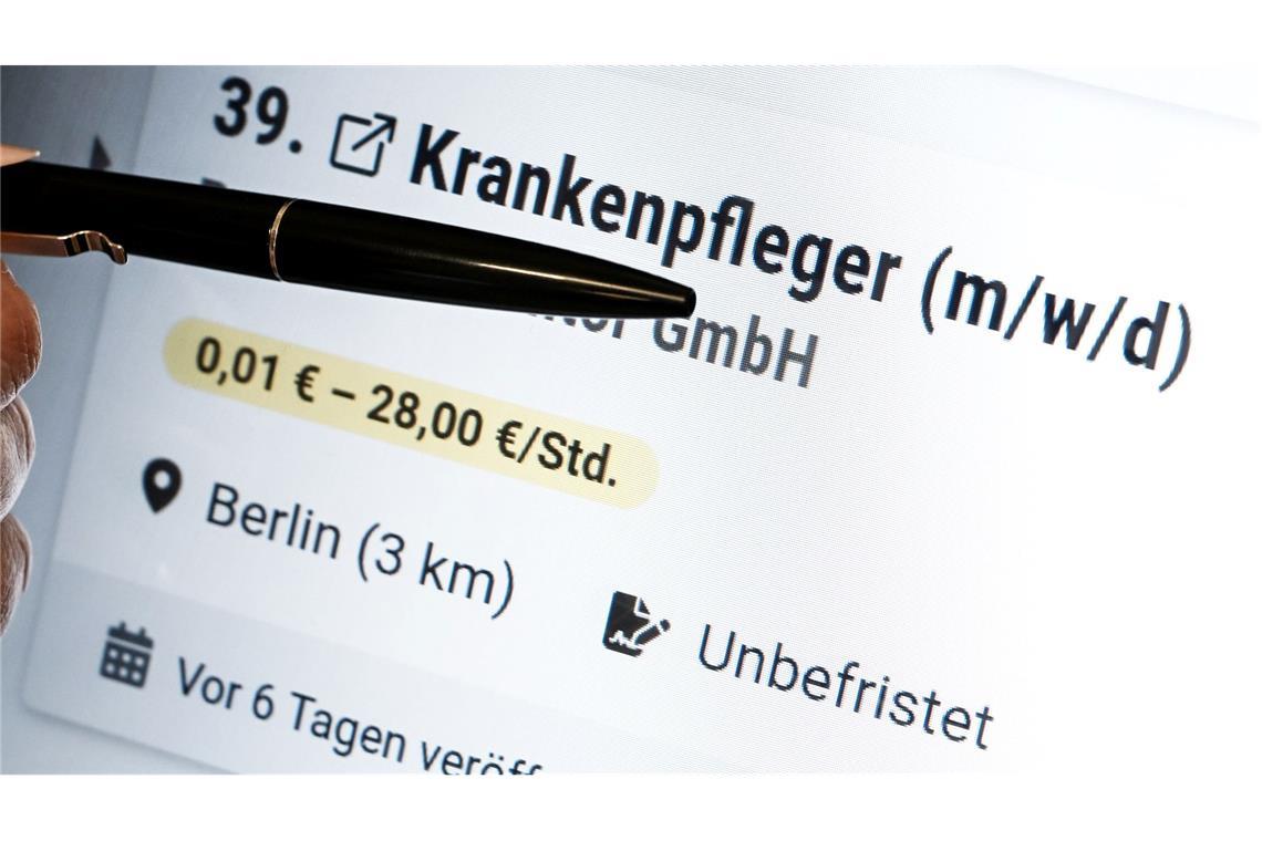 Konkrete Angaben zur Bezahlung fehlen in vielen Stellenanzeigen. (Symbolbild)