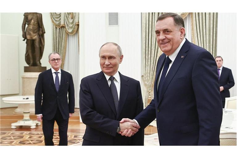 Kreml-Chef Putin und Serbenführer Dodik in Moskau.