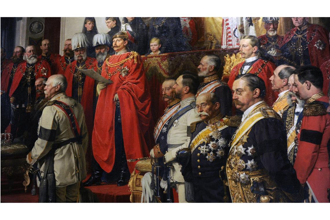 Otto von Bismarck wird von Kaiser Wilhelm II. als Reichskanzler entlassen Krönung Wilhelms II. am 25. Juni 1888 im Weißen Saal des Berliner Schlosses. Links unter ihm ist Reichskanzler Otto von Bismarck zu sehen (Gemälde von Otto von Werner aus dem Jahr 1893).