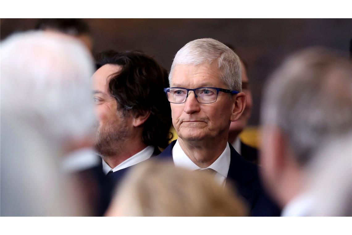 Apple kündigt US-Investition von 500 Milliarden Dollar an Kündigt nach seinem Treffen mit Trump ein 500 Milliarden Dollar schweres Investitionsprogramm an: Apple-Chef Tim Cook. (Archivbild)