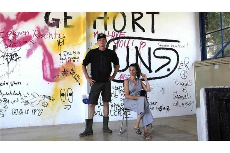 Kultur statt Autos: Ana Baumgart und Daniel Franz in der ehemaligen Werkstatt