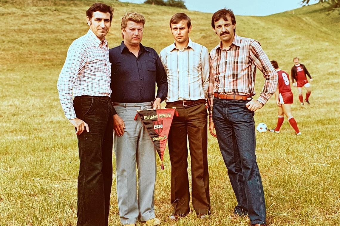 Drei SGOS-Säulen: Männer, Frauen und Jugend Kurt Rieger, Richard Stoppel, Horst Bauer und Günter Keil (von links) im Meisterjahr 1979. Foto: privat