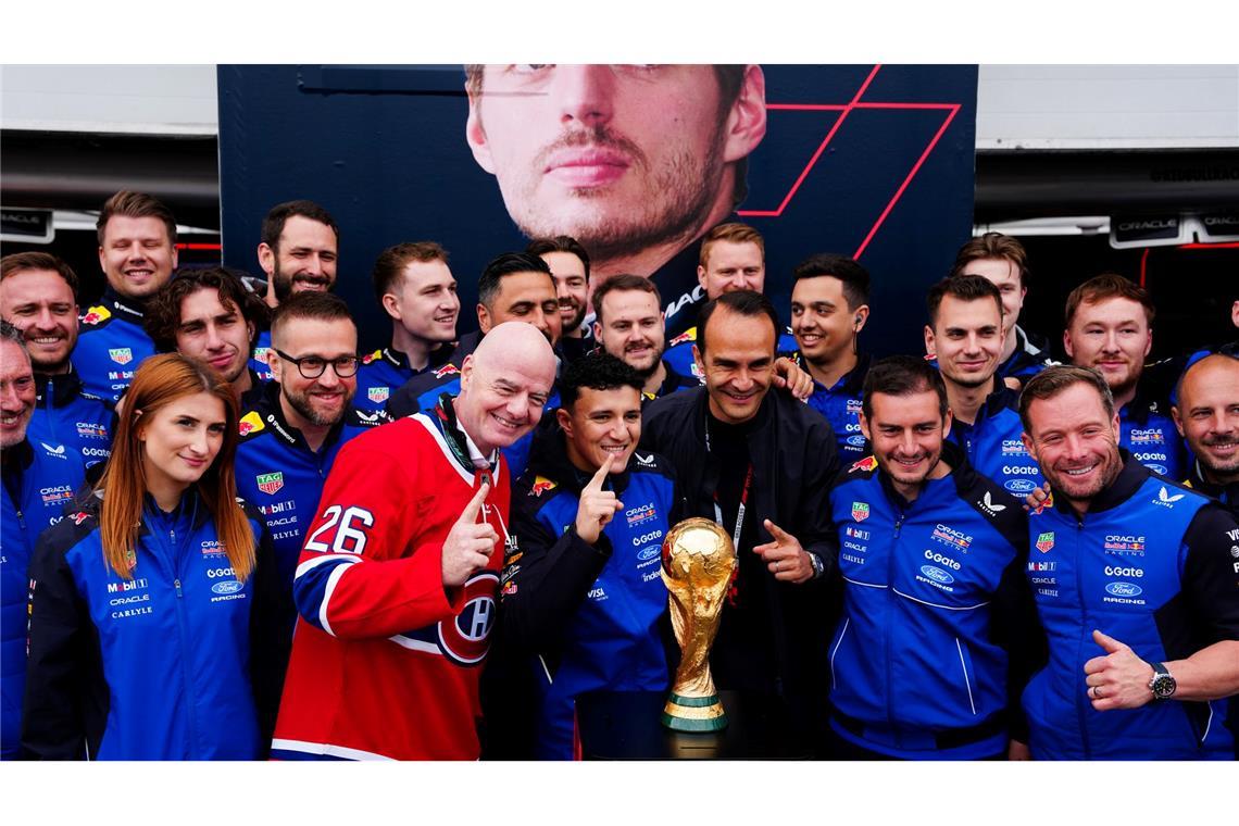 Kurz vor der WM auch in Kanada ließ sich FIFA-Boss Infantino die Gelegenheit nicht nehmen.