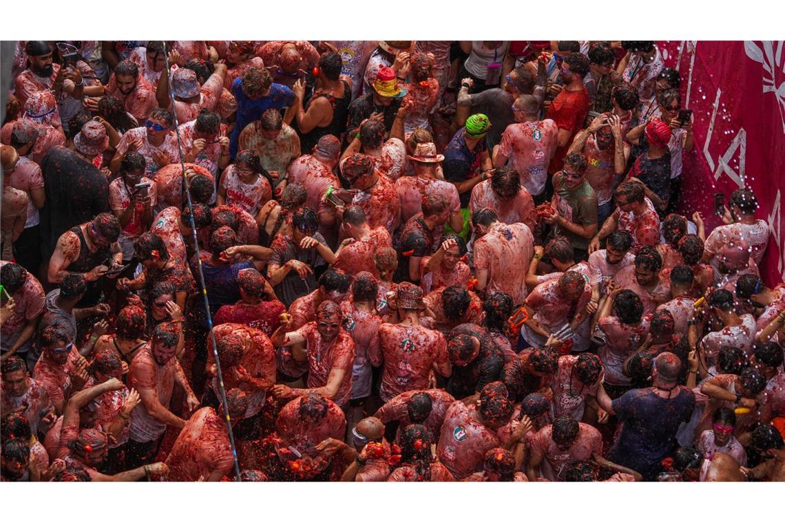 "La Tomatina" - Tomatenschlacht in Spanien.