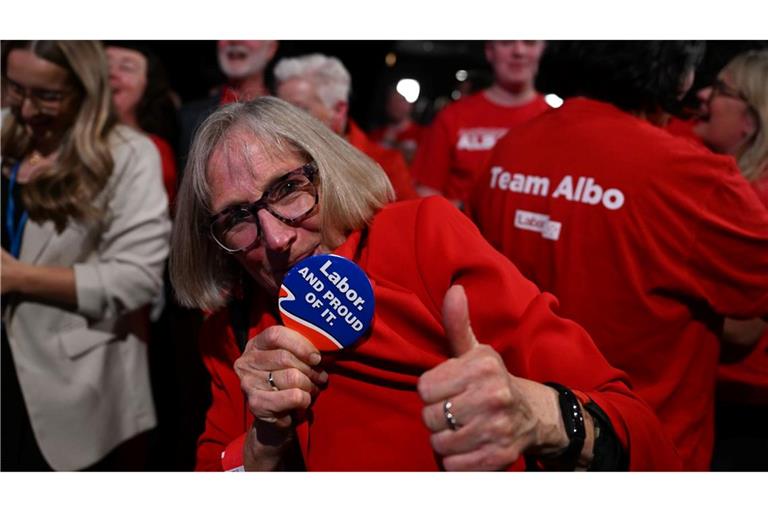 Labor-Anhänger brachen in Jubel aus.