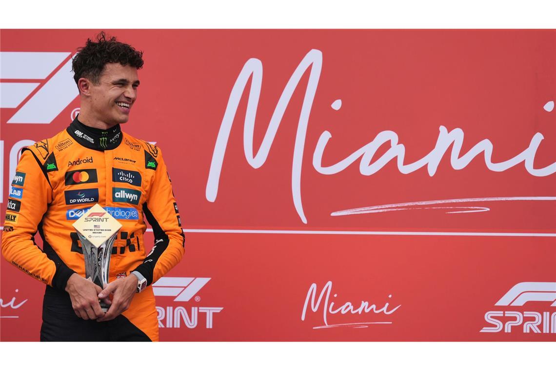 Trotz Unwetterwarnung: Piastri in Miami ganz cool Lando Norris war im Chaos-Sprint von Miami richtig cool.