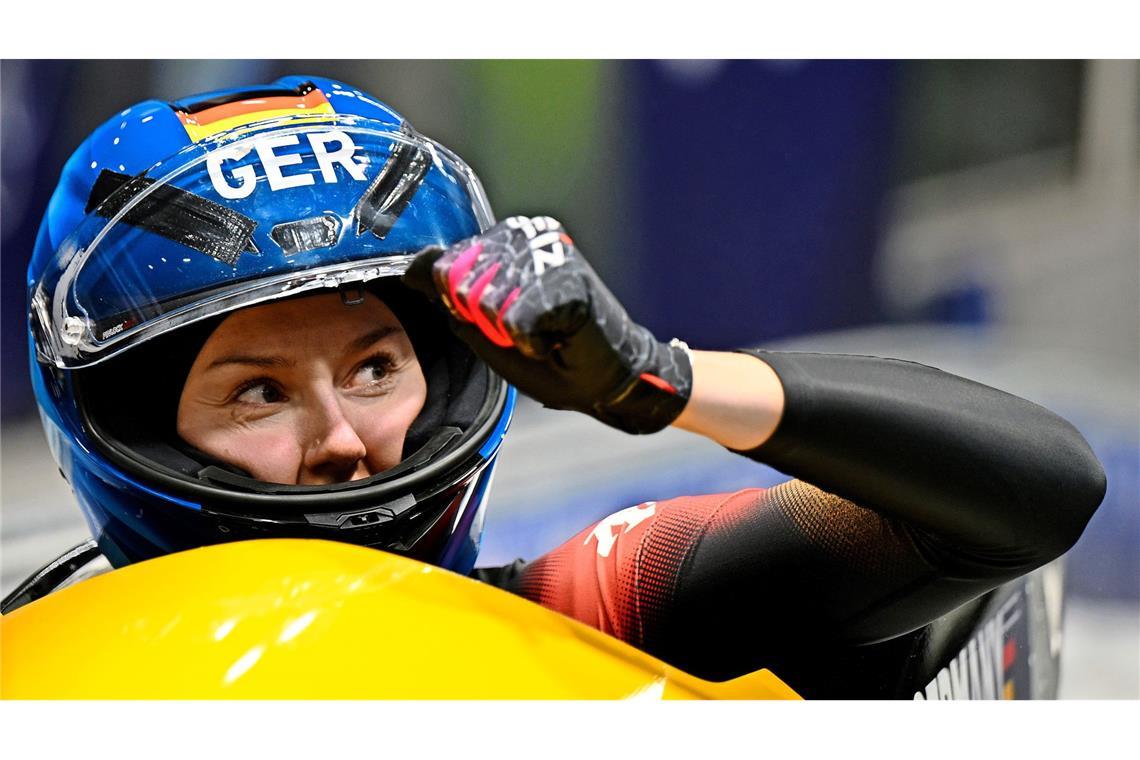 Laura Nolte ist im Zweierbob auf Kurs Goldmedaille. (Archivbild)