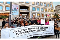 Lautstarker P=rotest gegen Kürzungen der Zuschüsse für den Kulturbetrieb.