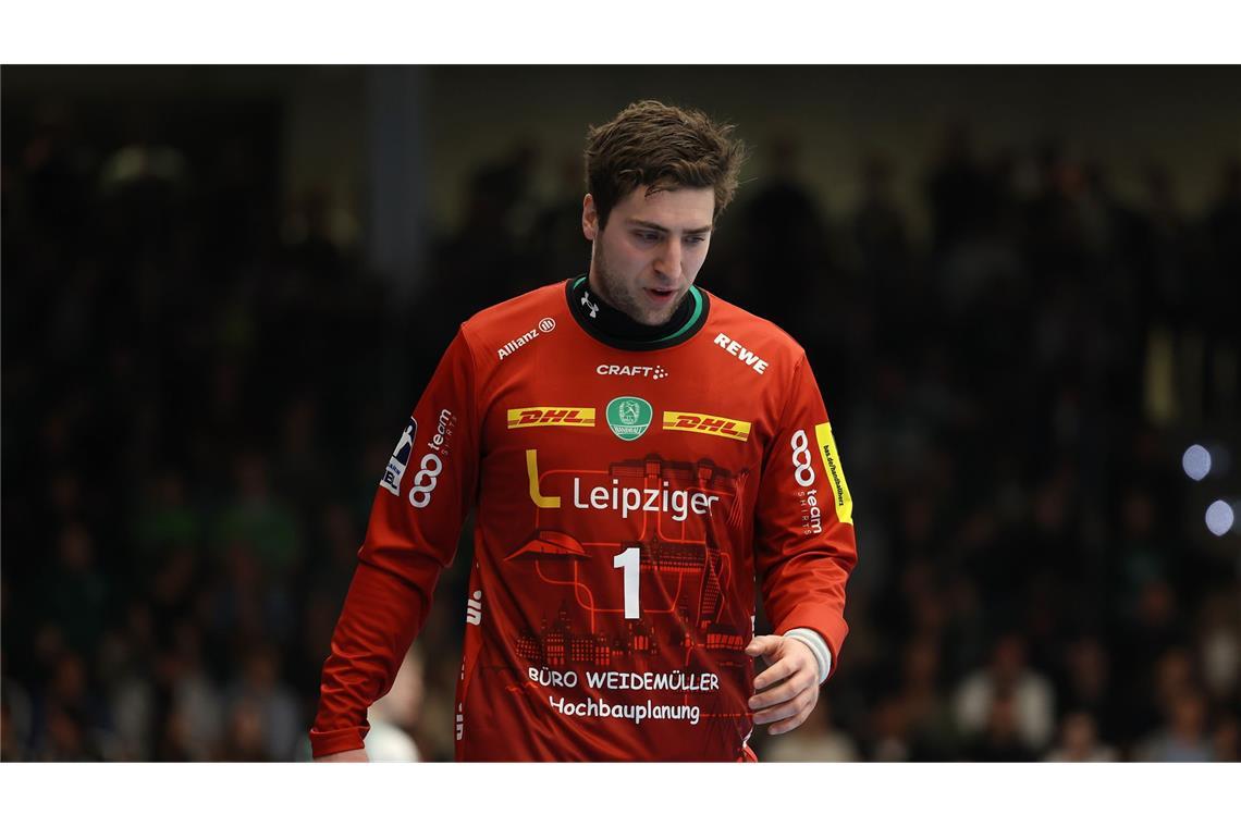 Frisch Auf feiert Matchwinner Bart Ravensbergen Leipzigs Torwart Domenico Ebner zeigte zwölf Paraden.