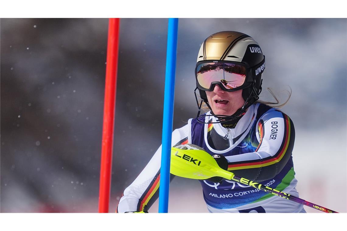 Lena Dürr schied im zweiten Durchgang nach weniger als zwei Sekunden aus.